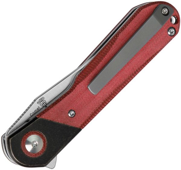 Kizer Comet Linerlock Red Denim Micarta 154CM