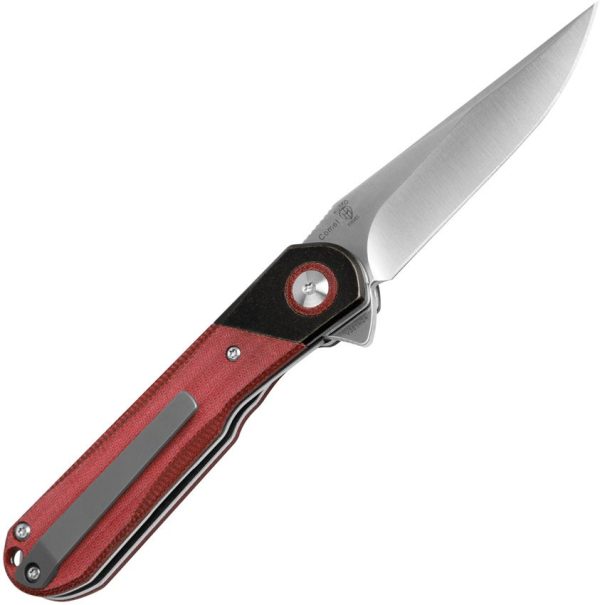 Kizer Comet Linerlock Red Denim Micarta 154CM