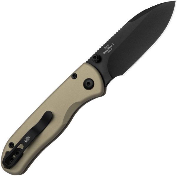 Kizer Drop Bear 2 Button Lock Tan Aluminum Nitro V