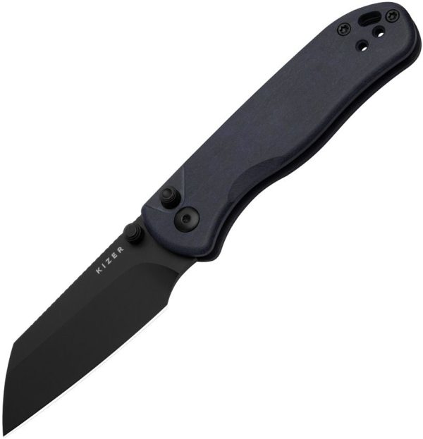 Kizer Drop Bear 2 Button Lock Blue Richlite Nitro V