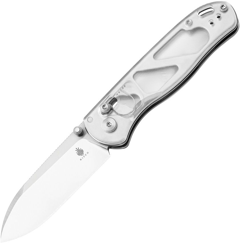 Kizer Cutlery Drop Bear Clutch Lock Folding Knife 3" Nitro V Acrylic