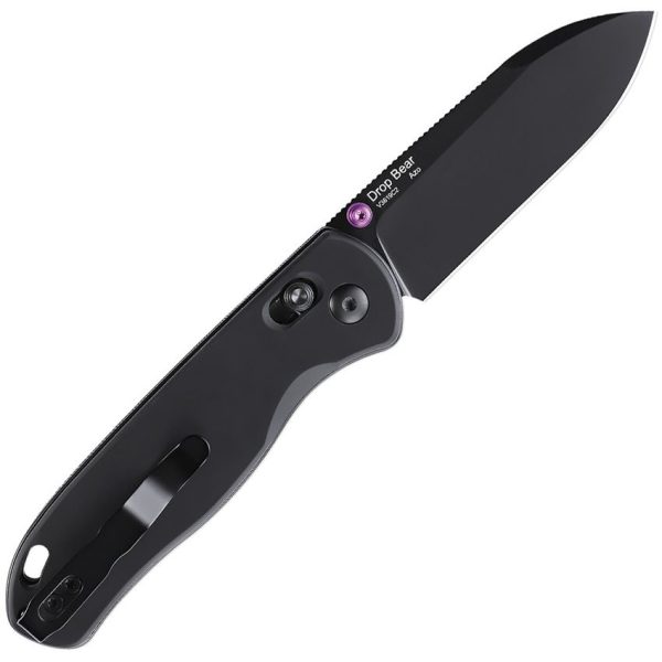 Kizer Drop Bear Axis Lock Black Aluminum 154CM