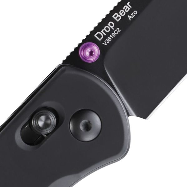 Kizer Drop Bear Axis Lock Black Aluminum 154CM