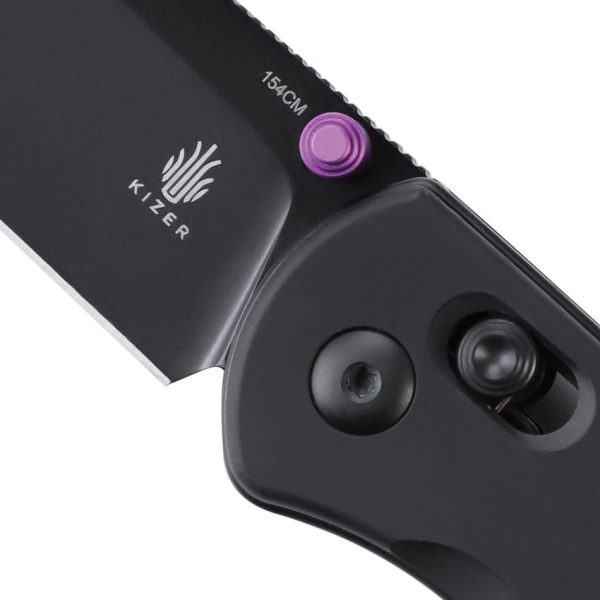 Kizer Drop Bear Axis Lock Black Aluminum 154CM