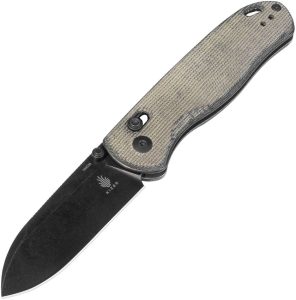 Kizer Drop Bear Axis Lock Gray Micarta 154CM