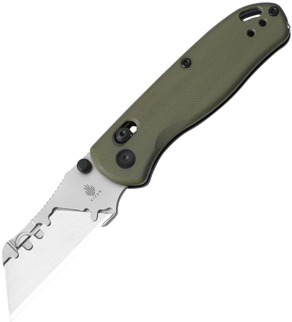 Kizer Drop Bear Utility Clutch OD Green G10 Handle
