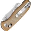 Kizer Drop Bear Utility Clutch Natural Micarta Handle