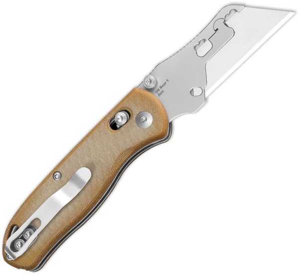Kizer Drop Bear Utility Clutch Natural Micarta Handle