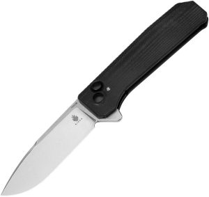 Kizer Cutlery Brat Button Lock Black G10
