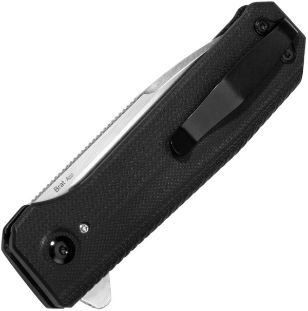 Kizer Cutlery Brat Button Lock Black G10