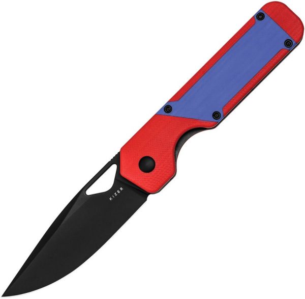 Kizer Cutlery Militaw Framelock Red Blue G10