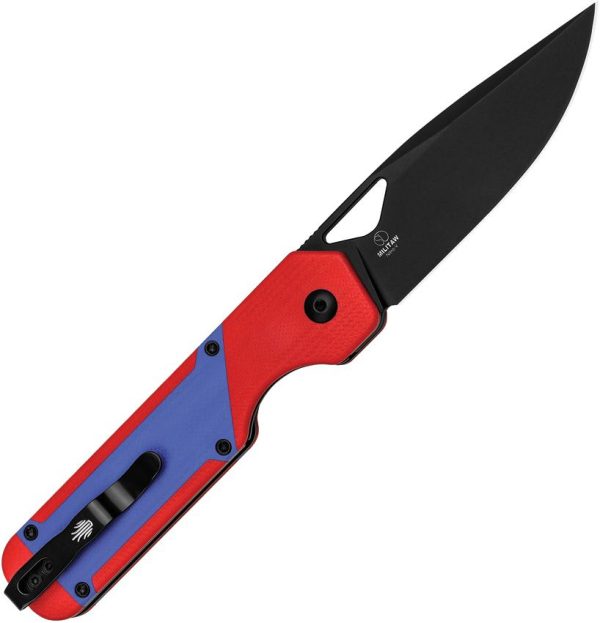 Kizer Cutlery Militaw Framelock Red Blue G10