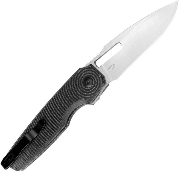 Kizer Cutlery Dogfish Button Lock - Black Micarta
