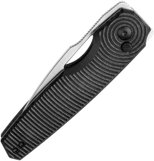 Kizer Cutlery Dogfish Button Lock - Black Micarta