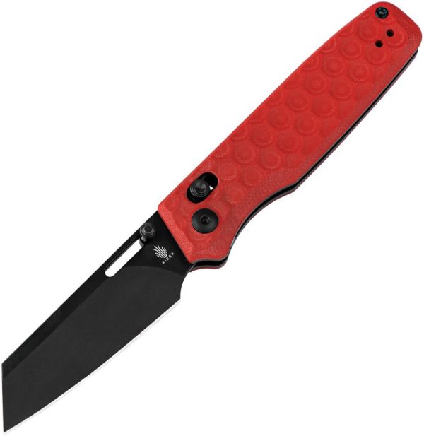 Kizer Cutlery Task Clutch Lock - Red G10