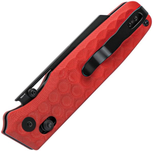 Kizer Cutlery Task Clutch Lock - Red G10