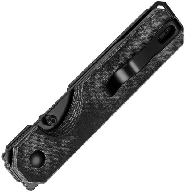 Kizer Cutlery KUH Button Lock - Black Micarta