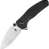 Kizer Mini Grouper Button Lock - Carbon Fiber Nitro V