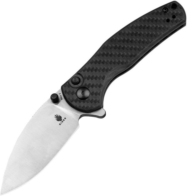 Kizer Mini Grouper Button Lock - Carbon Fiber Nitro V