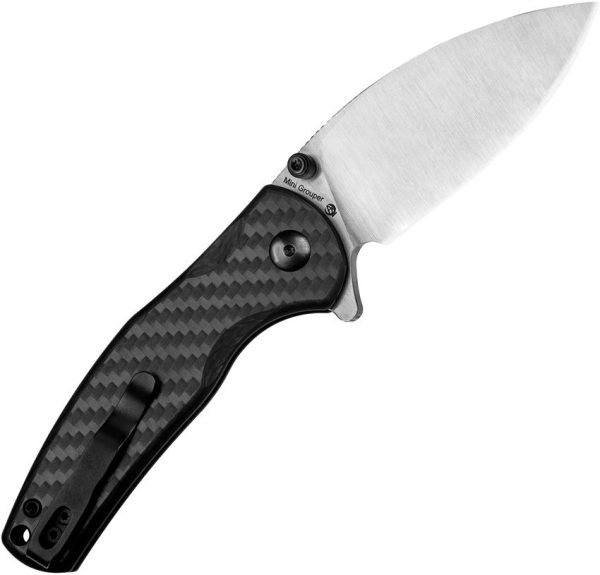 Kizer Mini Grouper Button Lock - Carbon Fiber Nitro V