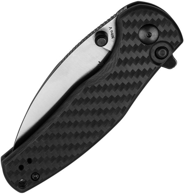 Kizer Mini Grouper Button Lock - Carbon Fiber Nitro V