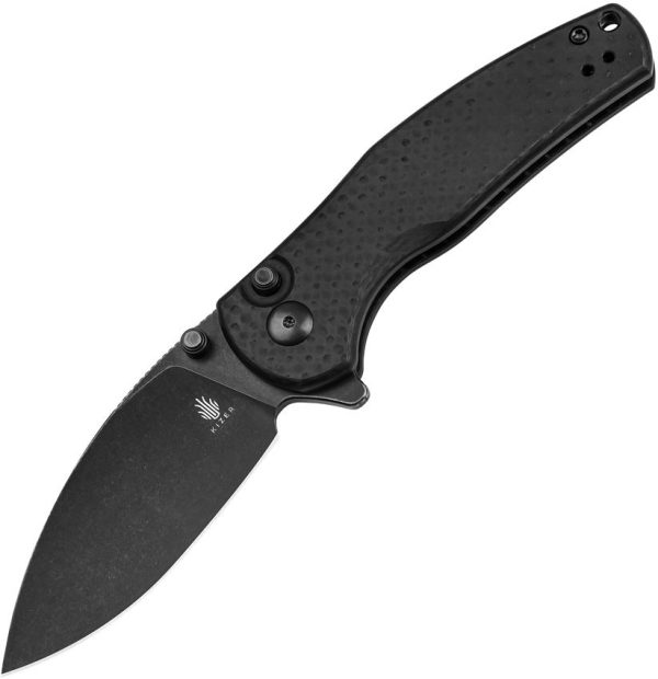 Kizer Mini Grouper Button Lock - Carbon Fiber Black