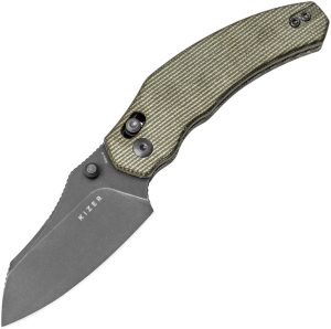 KIV3672A3.jpg Kizer Bulldog Clutch Lock - Green Micarta Nitro V