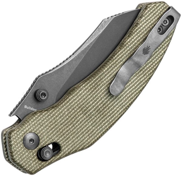 Kizer Bulldog Clutch Lock - Green Micarta Nitro V