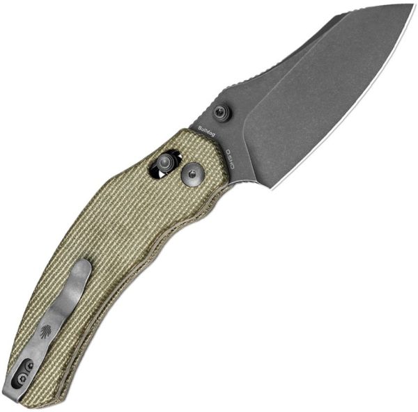 Kizer Bulldog Clutch Lock - Green Micarta Nitro V
