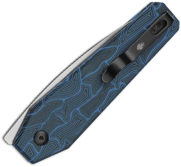 Kizer Tomb Button Lock - Black Blue G10