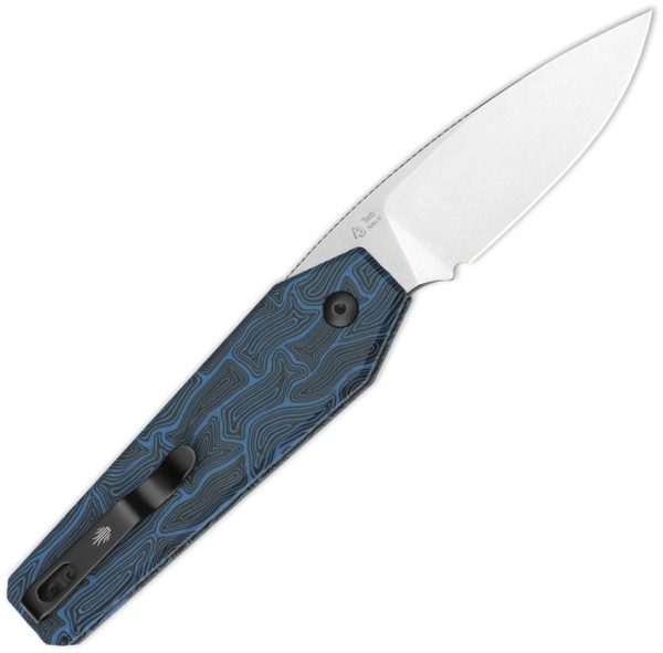 Kizer Tomb Button Lock - Black Blue G10