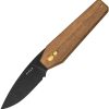 Kizer Cutlery Tomb Button Lock Folding Knife - Wood Handle