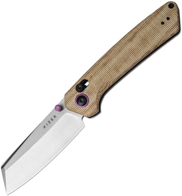 Kizer Cutlery Madrac Clutch Lock Natural Micarta