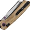 Kizer Cutlery Madrac Clutch Lock Natural Micarta