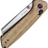 Kizer Cutlery Madrac Clutch Lock Natural Micarta