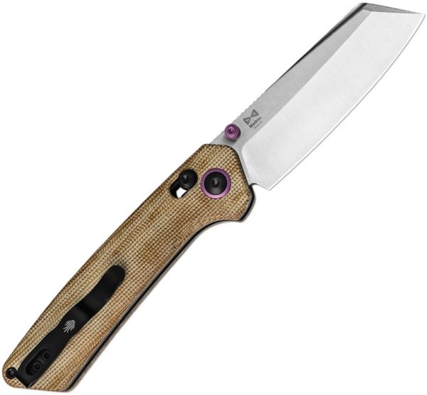 Kizer Cutlery Madrac Clutch Lock Natural Micarta
