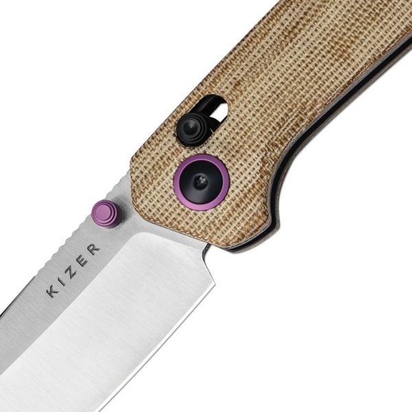 Kizer Cutlery Madrac Clutch Lock Natural Micarta
