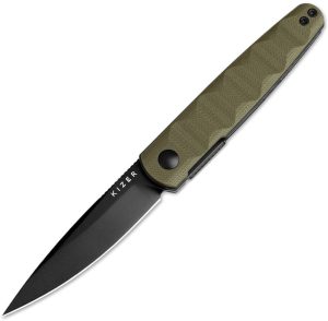 KIV3722A2.jpg Kizer Bamboo Linerlock Green G10 Folding Knife