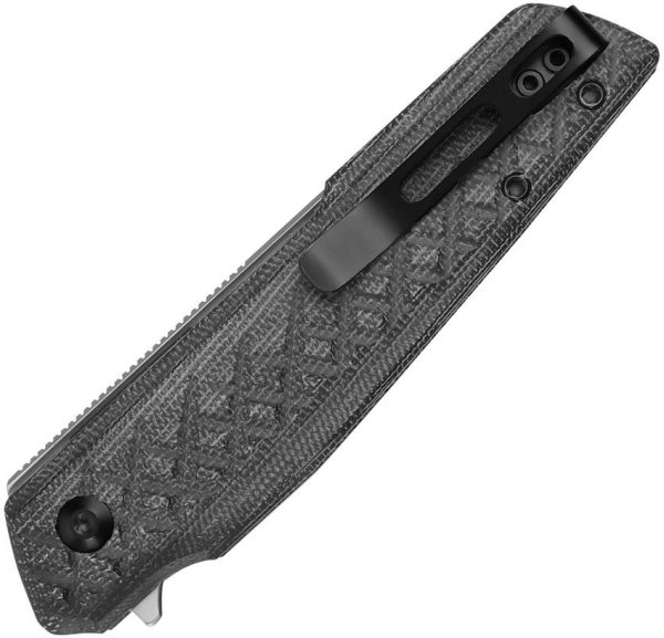 Kizer Skinner Linerlock Black Canvas Micarta Tanto