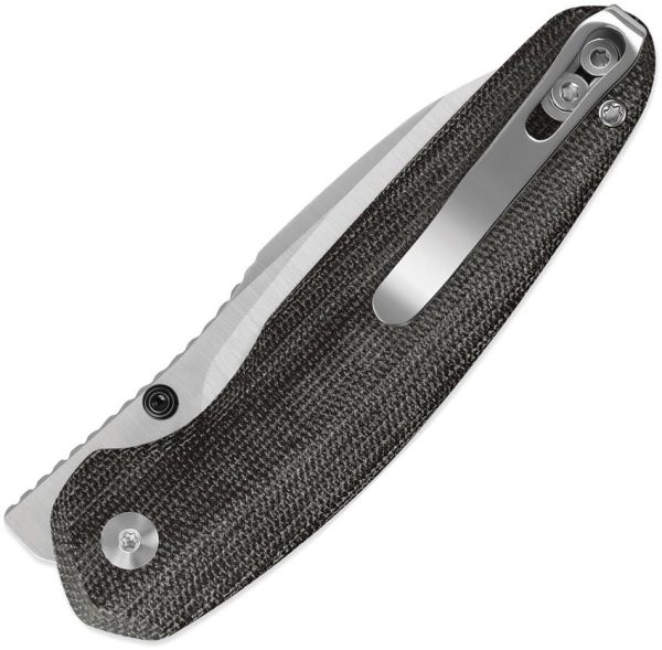 Kizer Meteora Linerlock Black Canvas Micarta