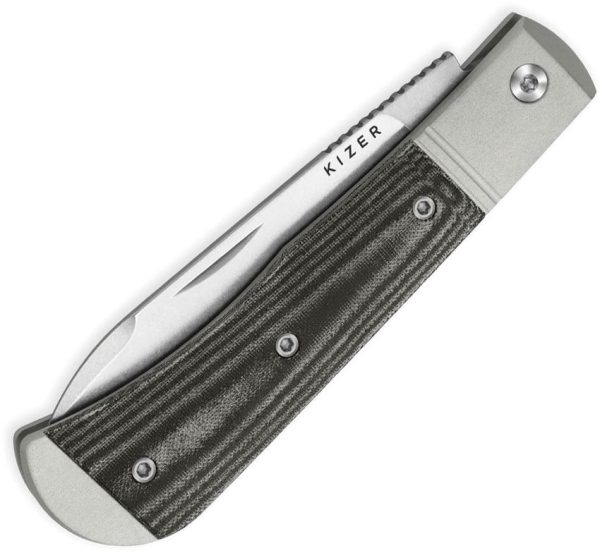 Kizer Trestle D Slip Joint Black Micarta EDC