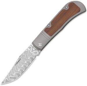Kizer Cutlery Trestle Slip Joint - Damascus Titanium