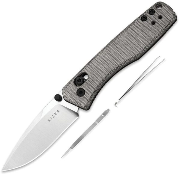 Kizer Cutlery Aegis Clutch Lock - Black Micarta