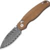 Kizer Phoca CD Clutch Lock - Brown Wood Damascus