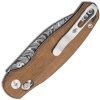 Kizer Phoca CD Clutch Lock - Brown Wood Damascus