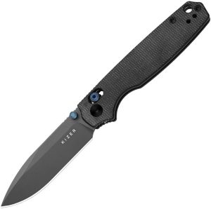 Kizer Pokiman Clutch Lock - Black Micarta AEB-L