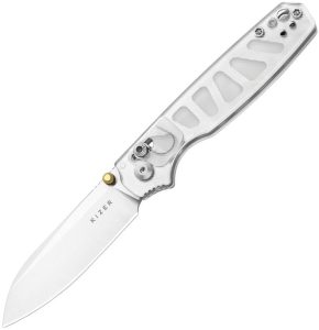 Kizer Pokiman Clutch Lock - Clear Acrylic Sheepsfoot
