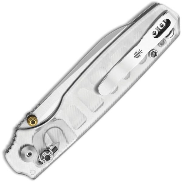 Kizer Pokiman Clutch Lock - Clear Acrylic Sheepsfoot