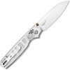 Kizer Pokiman Clutch Lock - Clear Acrylic Sheepsfoot