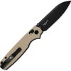 Kizer Pokiman Clutch Lock - Tan Aluminum Sheepsfoot